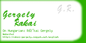 gergely rakai business card